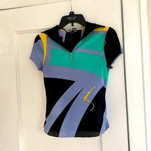 JAMIE SADOCK Autographed Color Block 90s Shirt XS